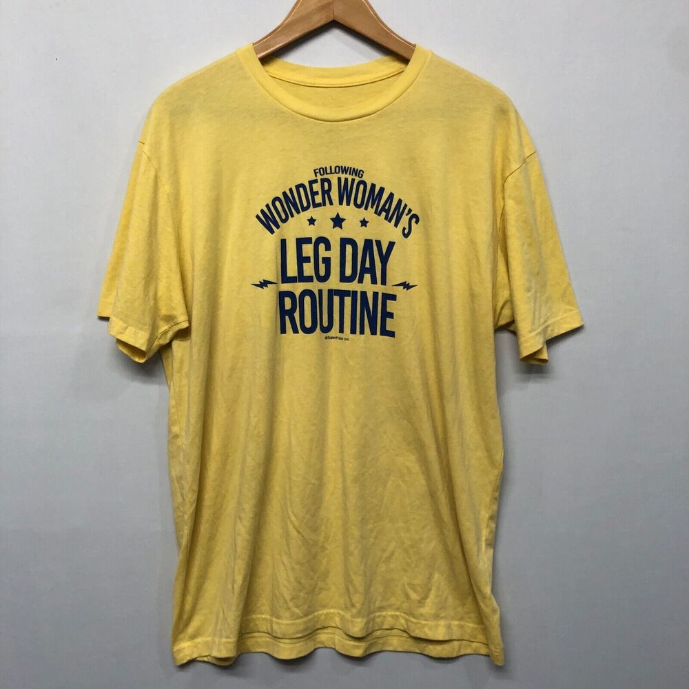 Wonder Woman's Leg Day Routine Funny T-Shirt Tee Top Size XL X-Large B324 -9